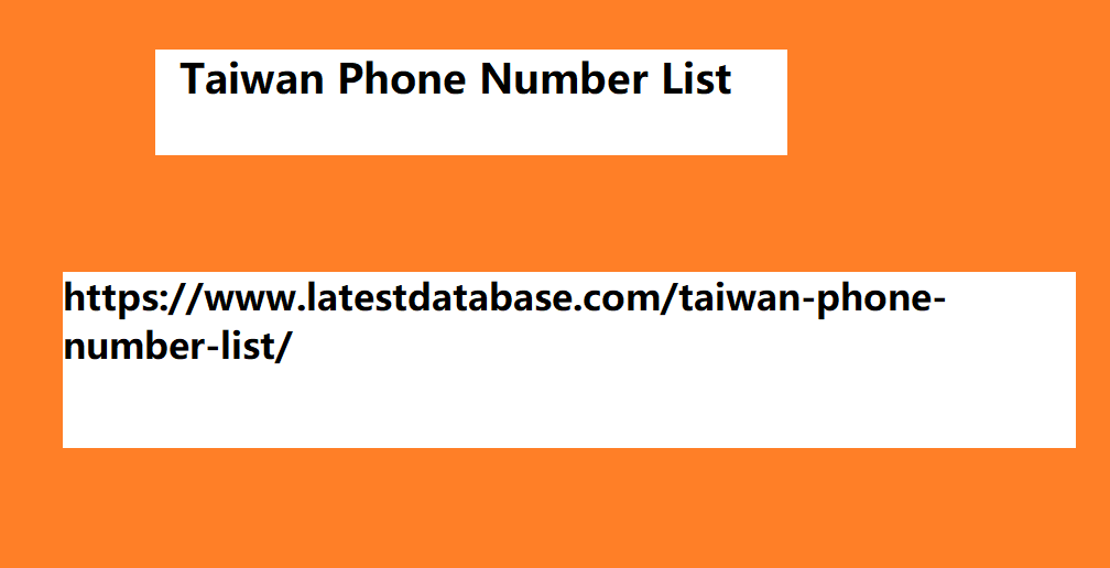 Taiwan Phone Number List